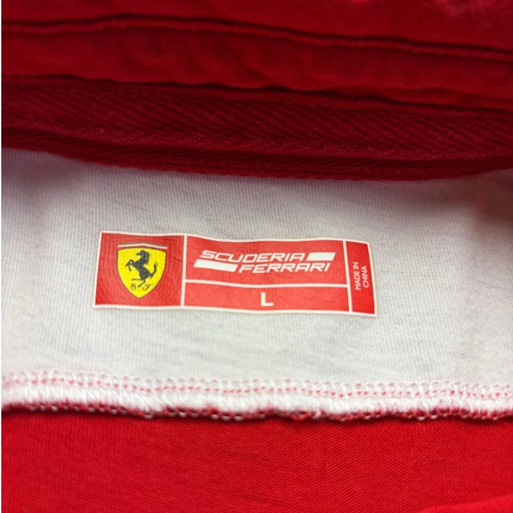 Scuderia Ferrari Polo Shirt Red Short Sleeve Logo Men's Size Large Formula 1 - Picture 3 of 6